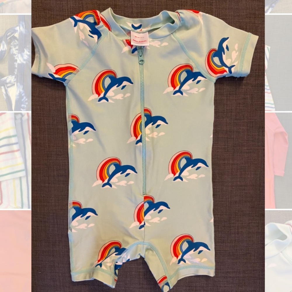 Sun block rashguard suit.